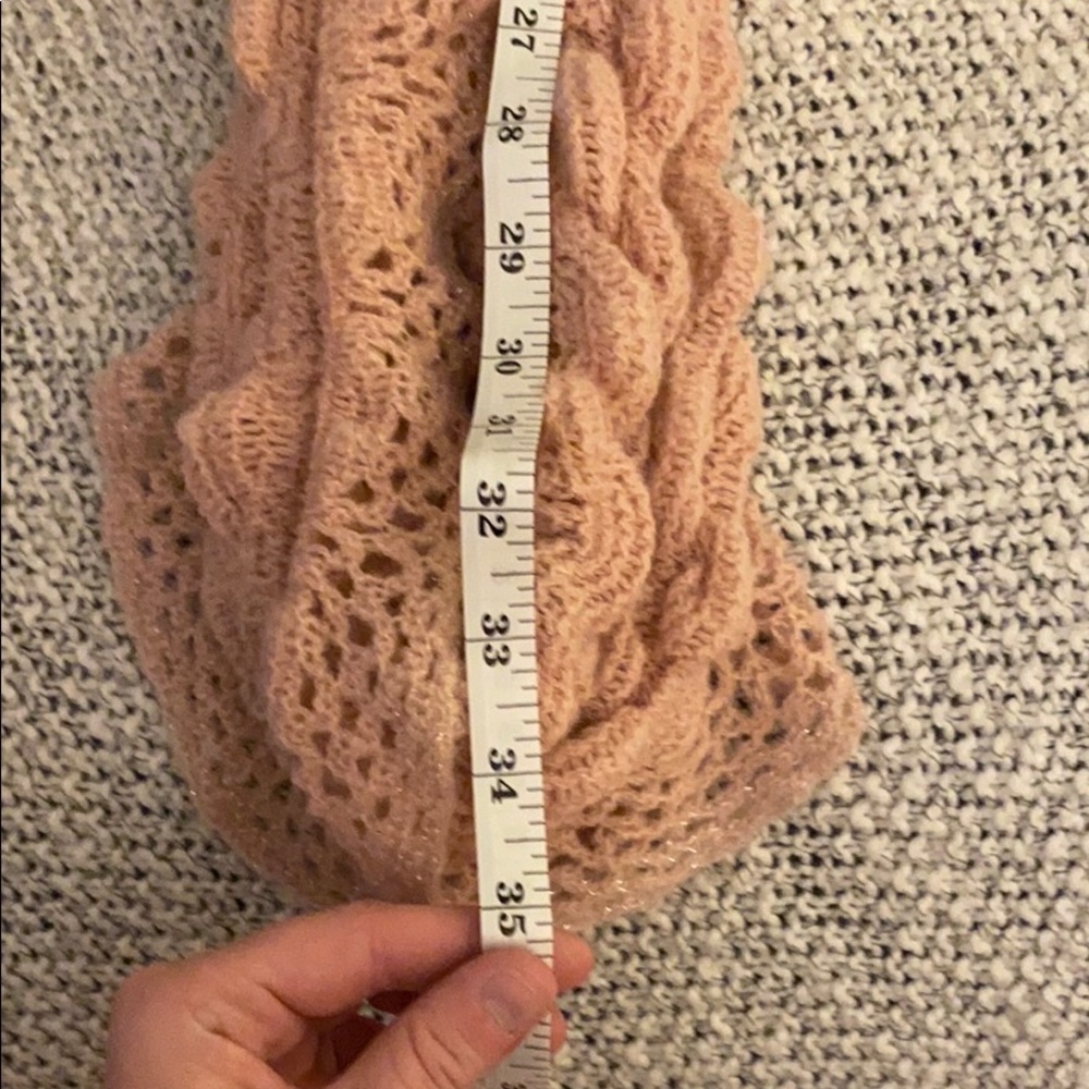 Pink Circle Knit Scarf - Picture 3 of 5